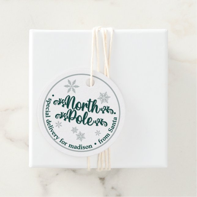 Weihnachtsgeschenk für Nordpol Geschenkanhänger (Beispiel)
