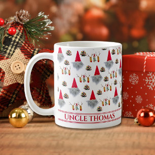 Weihnachtsgeschenk für Onkel, Gnom- und Rentier-Mu Kaffeetasse