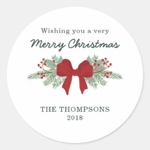 Weihnachtsgeschenk für Pine und Rote Band Runder Aufkleber