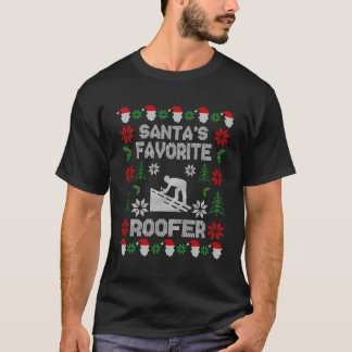 Weihnachtsgeschenk für Roofers Santa's Lieblings-R T-Shirt