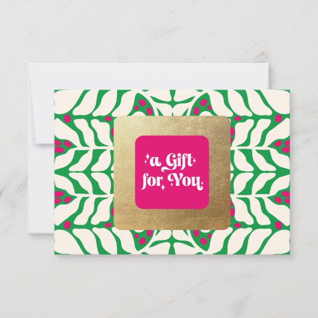 Weihnachtsgeschenk für Rosa und Grün (Vorderseite)