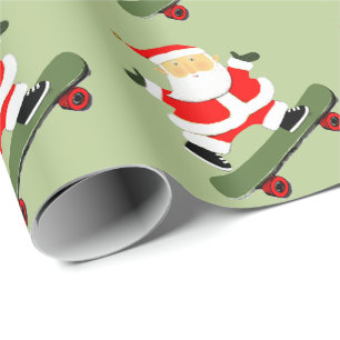 Weihnachtsgeschenk für Skateboard Geschenkpapier