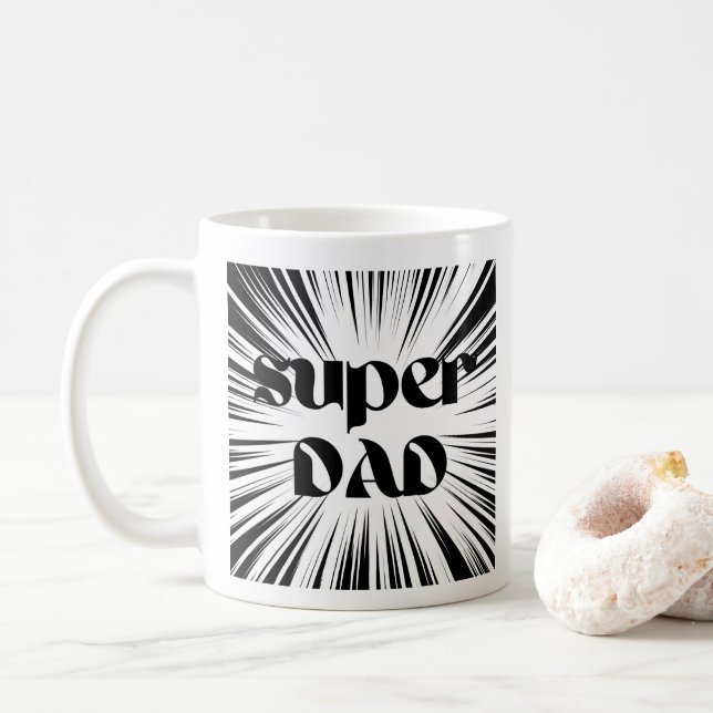 Weihnachtsgeschenk für Vater, Tasse für Super-Vate (Mit Donut)