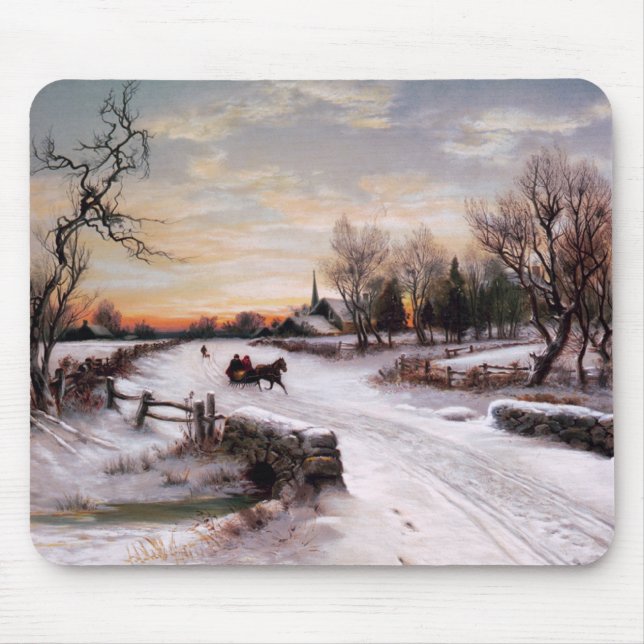 Weihnachtsgeschenk für Vintage Länder Mousepad (Vorne)