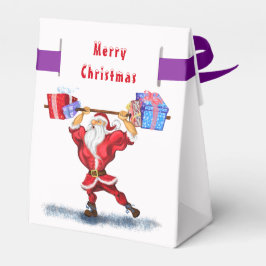 Weihnachtsgeschenk Gefallen Box Bodybuilder Santa  Geschenkschachtel
