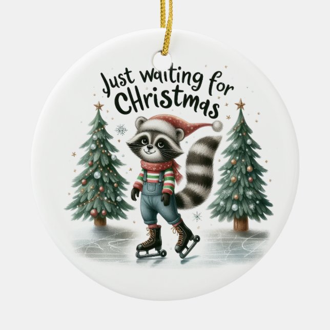 Weihnachtsgeschenk gerade Gewartet Keramik Ornament (Vorne)