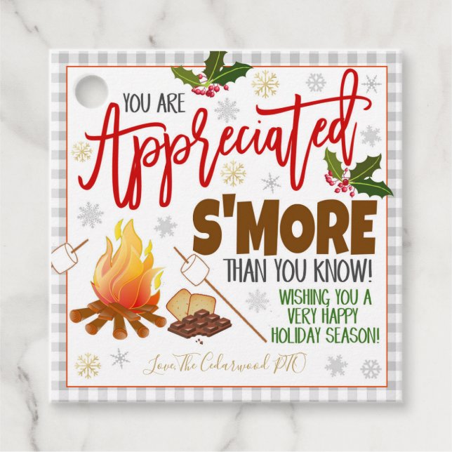 Weihnachtsgeschenk Geschenkanhänger (Vorderseite)