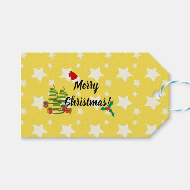 Weihnachtsgeschenk Geschenkanhänger (Vorderseite (Horizontal))
