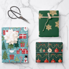 Weihnachtsgeschenk Geschenkpapier Set