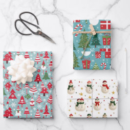 Weihnachtsgeschenk Geschenkpapier Set