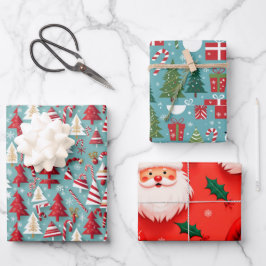 Weihnachtsgeschenk Geschenkpapier Set