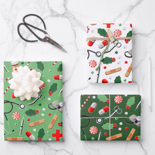 Weihnachtsgeschenk Geschenkpapier Set (Vorderseite)
