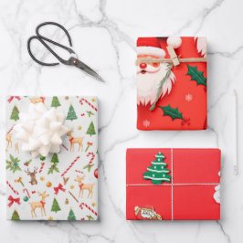 Weihnachtsgeschenk Geschenkpapier Set