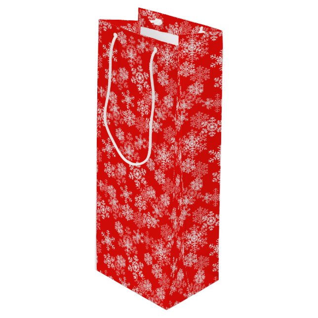 Weihnachtsgeschenk Geschenktüte Für Weinflaschen (Vorderseite Schrägansicht)