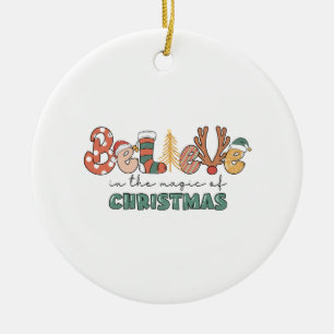 Weihnachtsgeschenk glauben an den Zauber der Weihn Keramik Ornament