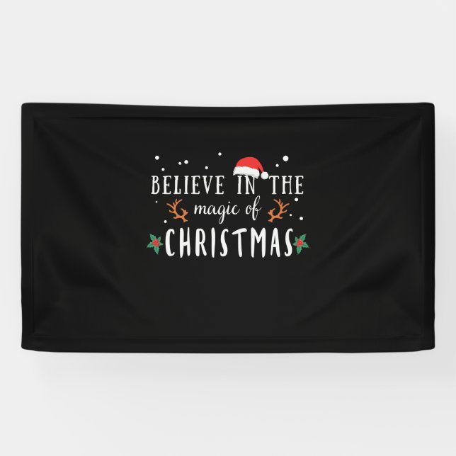 Weihnachtsgeschenk glauben an die Magie der Weihna Banner (Horizontal)