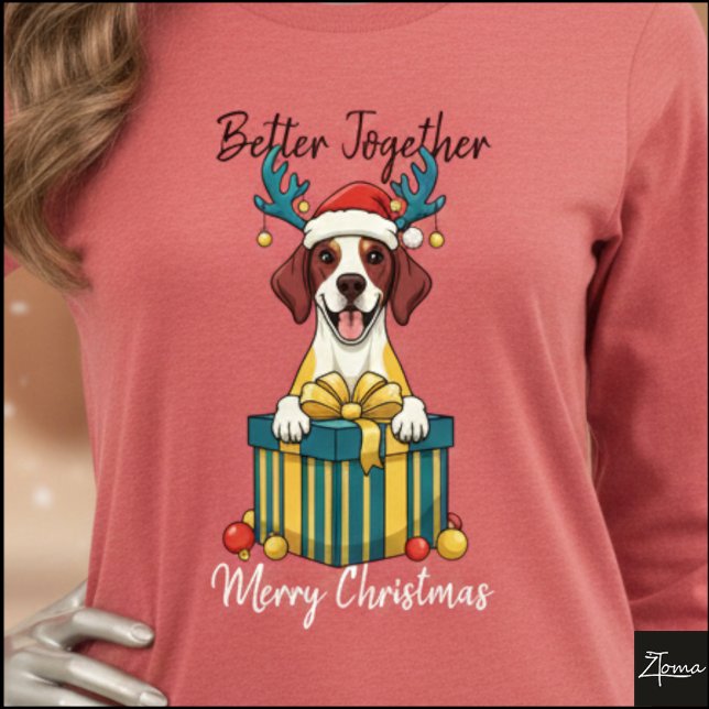 Weihnachtsgeschenk-Grafik für Pointer ohne Schal Tri-Blend Shirt (Von Creator hochgeladen)