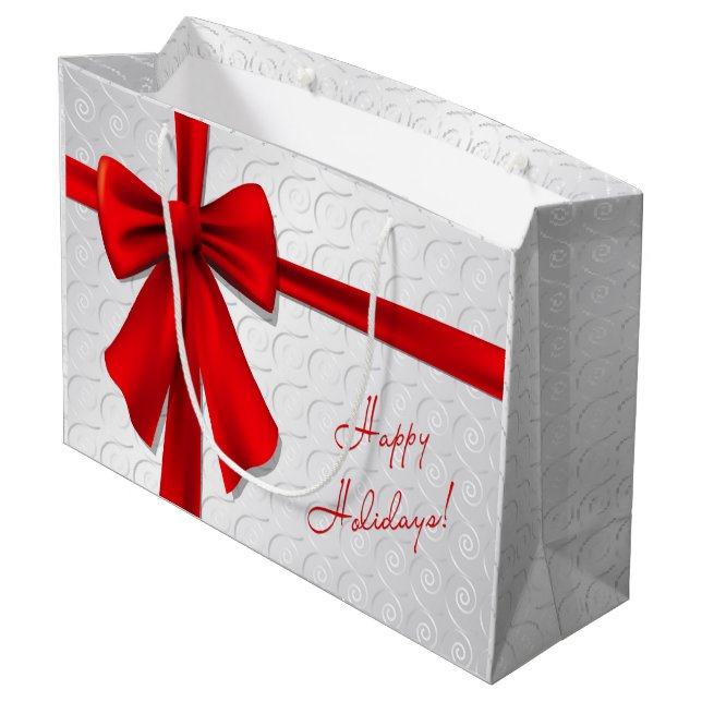 Weihnachtsgeschenk Große Geschenktüte (Rückseite Schrägansicht)