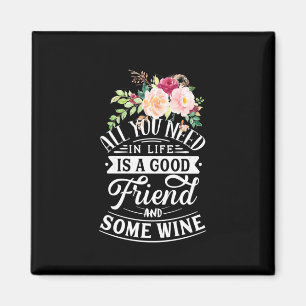 Weihnachtsgeschenk   Guter Freund und etwas Wein Magnet