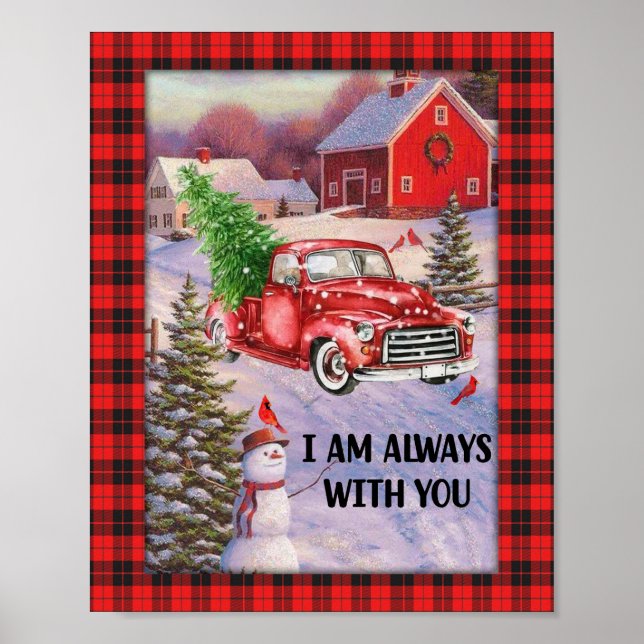 Weihnachtsgeschenk | Ich bin immer bei Ihnen Poster (Vorne)