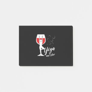 Weihnachtsgeschenk   Ich liebe Yoga und Wein Post-it Klebezettel