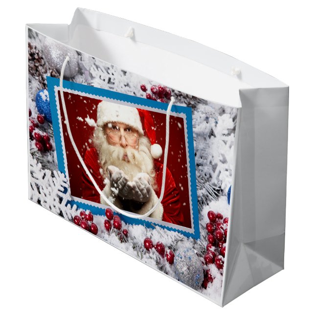 Weihnachtsgeschenk / IHR FOTO große Weihnachtsgesc Geschenktüte (Rückseite Schrägansicht)