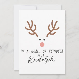 Weihnachtsgeschenk in einer Welt des Rentiers Einladung
