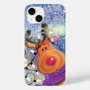 Weihnachtsgeschenk iPhone Case mit Happy Reindeer