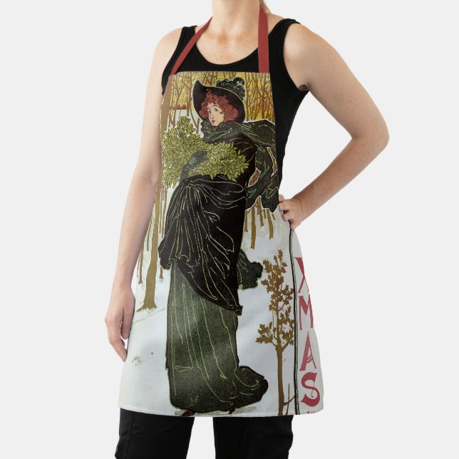 Weihnachtsgeschenk Jugendstil-Scribners Cover 1895 Schürze (InSitu)