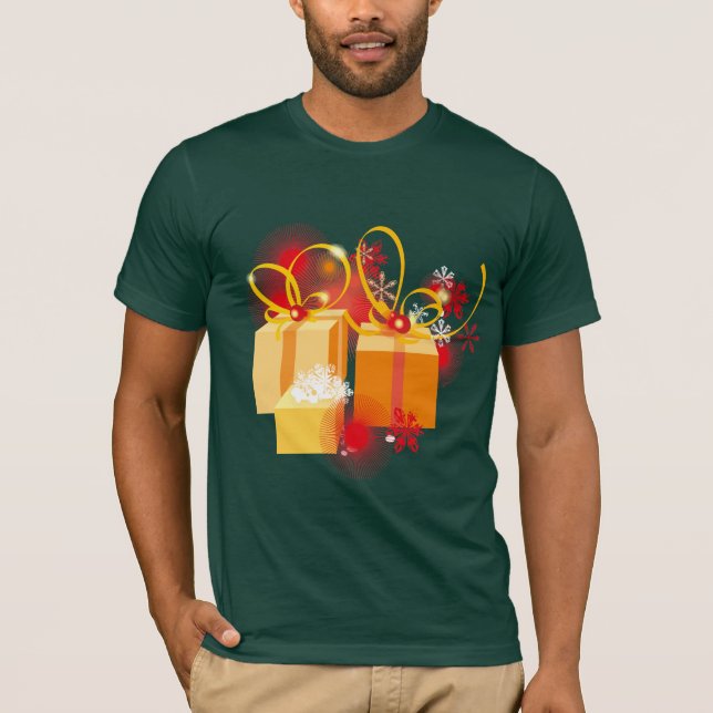 Weihnachtsgeschenk-Kästen T-Shirt (Vorderseite)