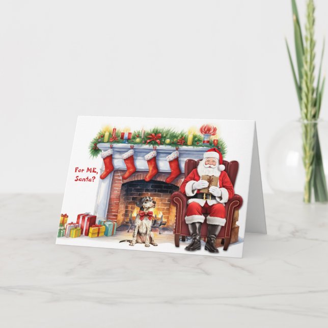 Weihnachtsgeschenk Katahoula Leopard Hundeschartka Feiertagskarte (Vorderseite)