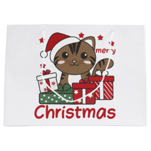 Weihnachtsgeschenk Katzen Wintertiere Katzen Gross Große Geschenktüte