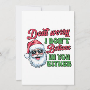Weihnachtsgeschenk Keine Sorge Einladung