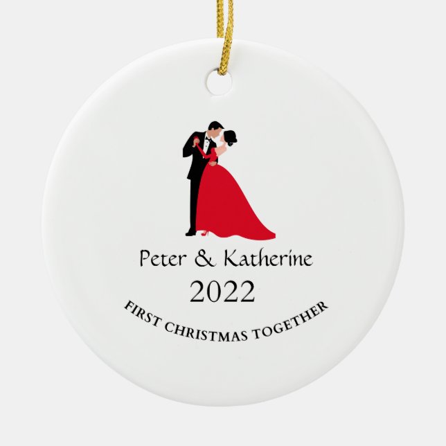 Weihnachtsgeschenk Keramik Ornament (Vorne)