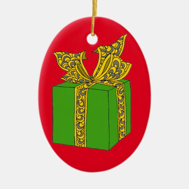 Weihnachtsgeschenk Keramik Ornament (Vorne)