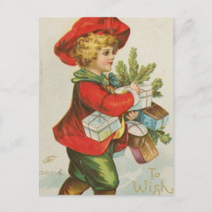 Weihnachtsgeschenk Kind Feiertagspostkarte