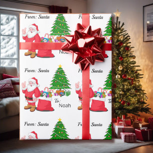 Weihnachtsgeschenk Kindername Klassisches Weihnach Geschenkpapier
