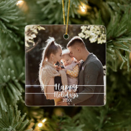 Weihnachtsgeschenk | Kundenspezifisches Foto Keramikornament