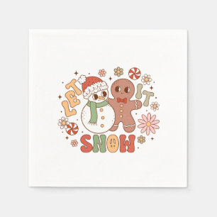 Weihnachtsgeschenk Lass es schneien Serviette