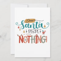 Weihnachtsgeschenk Lieber Santa, ich bereue nichts