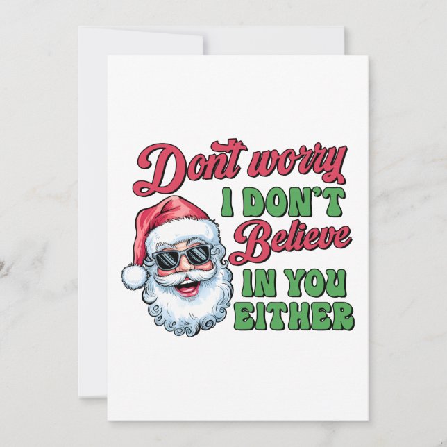Weihnachtsgeschenk macht sich keine Sorgen Einladung (Vorderseite)