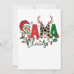 Weihnachtsgeschenk Mama Claus mit Kindern Einladung
