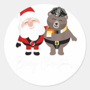 Weihnachtsgeschenk Männer Weihnachtsbären Weihnach Runder Aufkleber