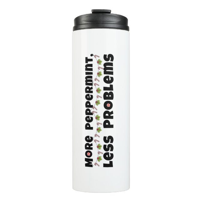Weihnachtsgeschenk - "Mehr Pfefferminz, weniger Pr Thermosbecher (Vorderseite)