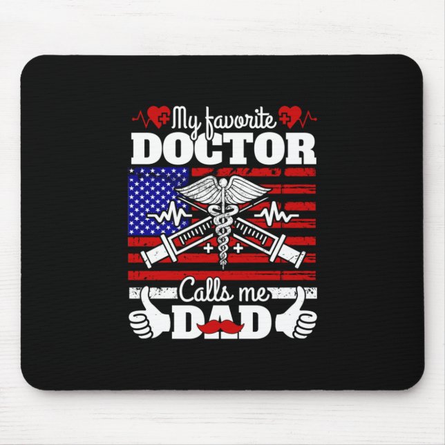 Weihnachtsgeschenk | Mein Lieblingsarzt ruft mich  Mousepad (Vorne)