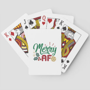 Weihnachtsgeschenk Merry AF Cool Sassy Spielkarten