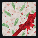 Weihnachtsgeschenk mit Bow Halstuch<br><div class="desc">Bett,  das wie ein verpacktes Weihnachtsgeschenk aussieht mit einem hellen roten Bogen. Hat ein anpassbares Geschenktag. Geben Sie den Namen Ihres Tieres in die Vorlage ein,  bevor Sie ihn zum Warenkorb hinzufügen.</div>
