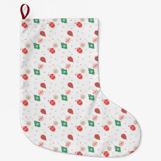 Weihnachtsgeschenk mit farbenfrohen Girlanden Großer Weihnachtsstrumpf