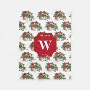Weihnachtsgeschenk Mit Monogramm Fleecedecke