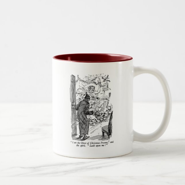 Weihnachtsgeschenk (mit Text) Zweifarbige Tasse (Rechts)